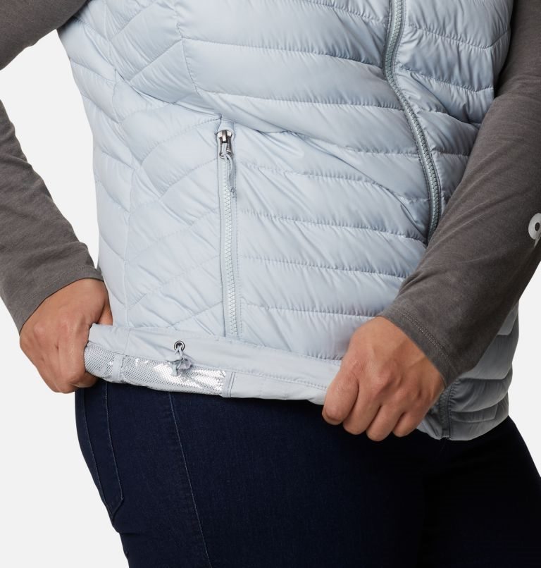 Women's Columbia Powder Lite Vest Light Grey | Plus Size CA-XCL03